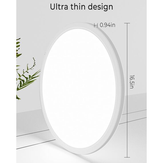 zemty 36W 4200LM LED Deckenleuchte Flach 42cm 3Farben 3000/4500/6000K Deckenlampe,Ultra Dünn LED Lampen Deckenlampen,Deckenleuchten Deckenbeleuchtung für Badezimmer,Wohnzimmer,Küche,Schlafzimmer