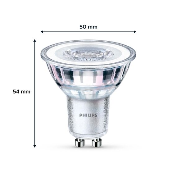 Philips LED Lampe ersetzt 50W, GU10 Reflektor, warmweißes Licht (2700 K), 355 Lumen, 2er pack, Matt