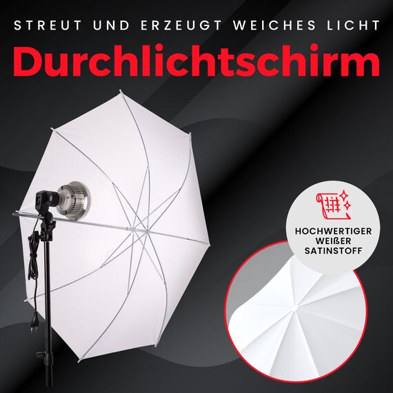 PIXETOOL Fotostudio Set – 2 Softbox Licht, 2 Durchlichtschirm, 2 LED Lampen 4800 Lumen 3000-6000K – 50x70 cm Softboxen - Fotolicht Videolicht Fotolampe – Light Streaming Video Fotografie Studiolicht
