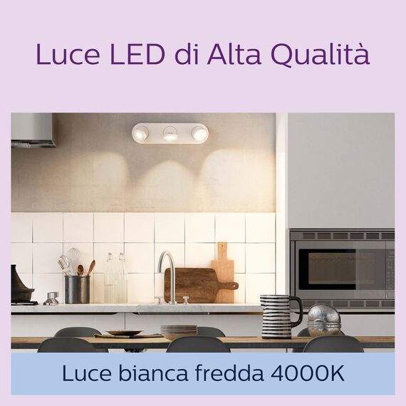 Philips Classic LED GU10 Lampe, 35W, klar, neutralweiß, nicht dimmbar, Doppelpack, Kaltweiß