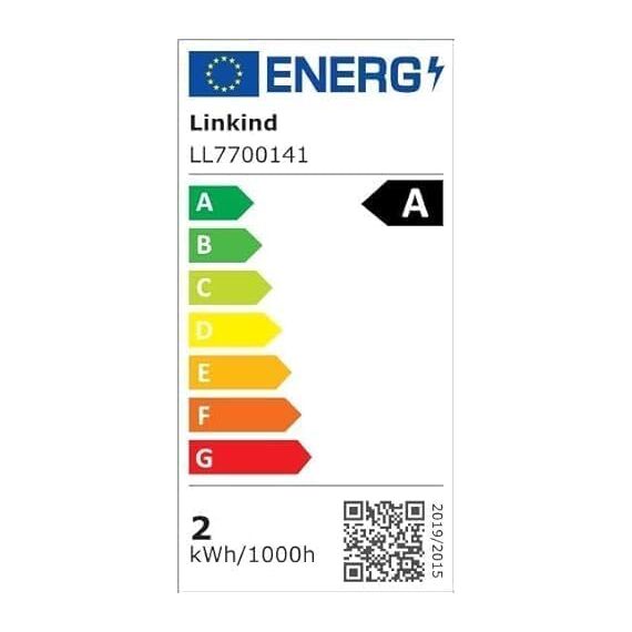 Linkind Ultraeffiziente GU10 LED Lampe, 2W ersetzt 50W, 4000K Neutralweiß mit Energieeffizienz-Label-A, Nicht Dimmbar Glühbirne 360Lm, 36° Abstrahlwinkel, Klasse-A GU10 LED Birne, 2 Stück