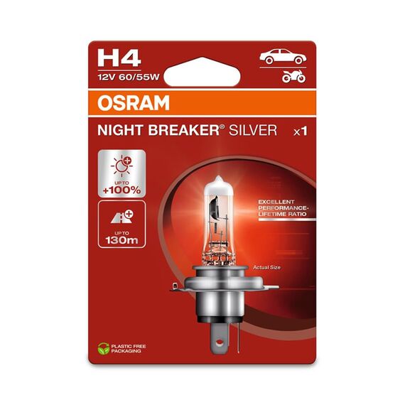 OSRAM H4 Glühlampe Fernscheinwerfer 60/55W Fernlicht Birne 64193NBS-1BL