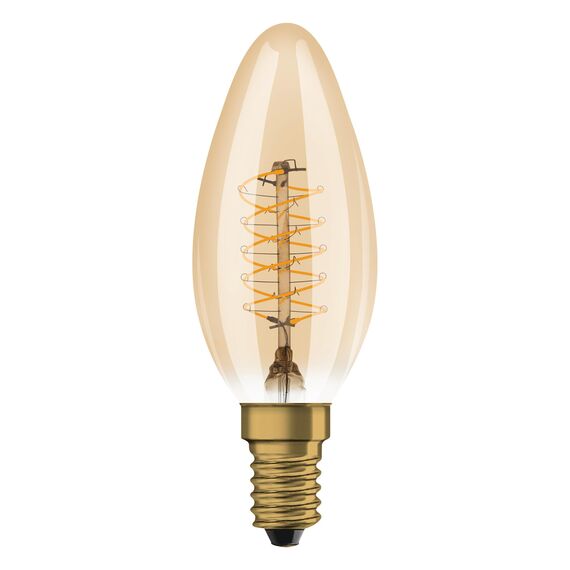 Osram Dimmbare LED-Lampen, Vintage-Edition, 25 Watts Ersatz, E14, B-shape, 2200 Kelvin, Warm Comfort Light, Klares Glas, single Pack