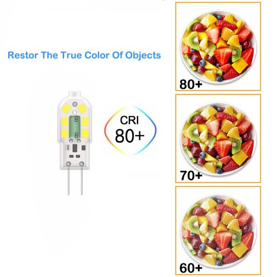 G4 LED Lampen,Kaltweiß 6500K,Ersatz 20W Halogenlampen,Leuchtmittel Stiftsockellampe Glühbirne, 2W 200lm 12V AC/DC, Kein Flackern Nicht Dimmbar -10 Pack…