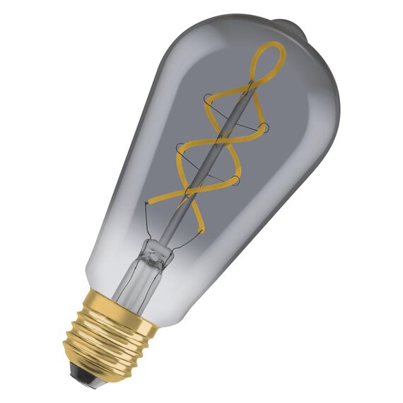 Osram LED-Lampen, Vintage-Edition, 15 Watts Ersatz, E27, ST64-shape, 1800 Kelvin, Warm Comfort Light, Klares Glas, single Pack