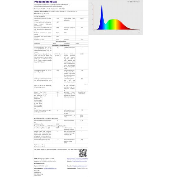 Osram LED-Lampen, klassische Kolbenform, 150 Watts Ersatz, E27, A-shape, 6500 Kelvin, Kaltes Tageslicht, Matt, single Pack