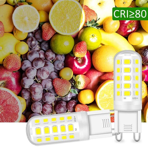 Tailcas G9 LED Lampen Kaltweiss 6000K, 3W LED Lampe Ersatz für 30W 40W 50W Halogenlampen, 350 Lumen G9 Leuchtmittel, Nicht Dimmbar Kein Flimmern, 360° Abstrahlwinkel, AC 220-240V 6er Pack