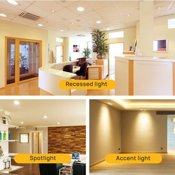 Linkind Dimmbar 5.7W GU10 LED Lampen, ersetzt 75W Lampe, 2700K Warmweiß Reflektorlampe GU10 Spot, 110° breite Abstrahlwinkel 560Lm Leuchtmittel PAR16 LED, 5 Stück