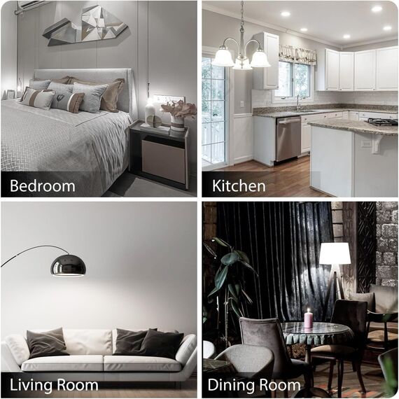 JIUYUAN E27 LED Lampe 12W, entspricht zu 100W Halogen, 5000K Tageslichtweiß, 1450LM E27 LED Mais Glühbirne, nicht dimmbar, 4er Set