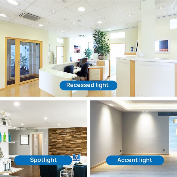 Linkind Dimmbar 5.7W GU10 LED Lampen, 75 Watt ersetzt, 600Lm 5000K Kaltweiß Spot Birne mit breitem 110° Abstrahlwinkel, MR16 LED Spot, 5 Stück