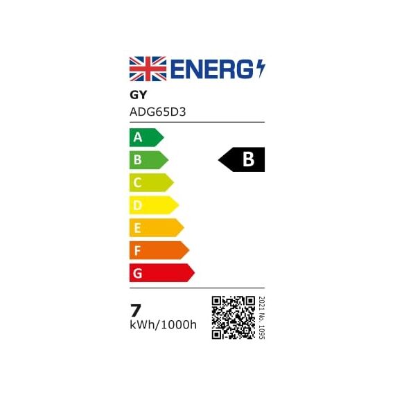 GY GU10 LED Kaltweiss Lampe 6.5W 6500K 1025 Lumen Kaltweiß Leuchtmittel,LED GU10 Energiesparlampe 100W lampe ersetzt,Nicht Dimmbar LED Birnen,5 stück [Energieeffizienzklasse B]