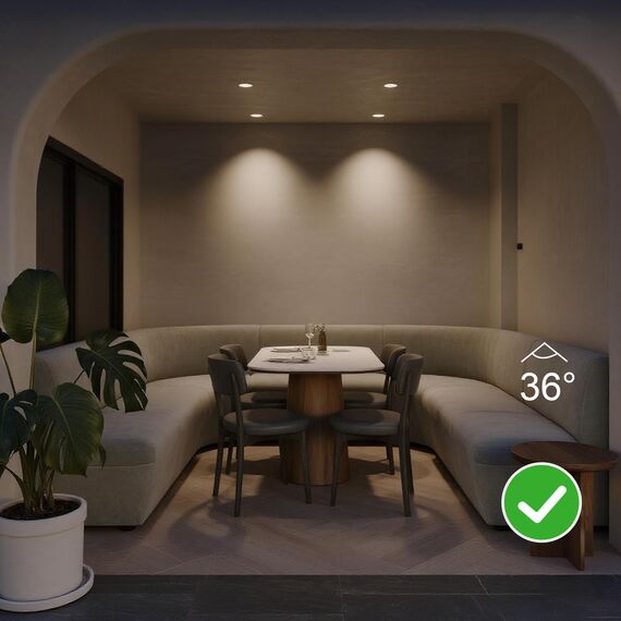 GY GU10 LED Warmweiss Lampe,6,5W 2700K 1025 Lumen Warmweiß Glühbirnen,Ersetzt 100W Leuchtmittel,36° Abstrahlwinkel Spot Strahler,Enegiesparende GU10 Nicht Dimmbar Reflektor Lampen,6 stück