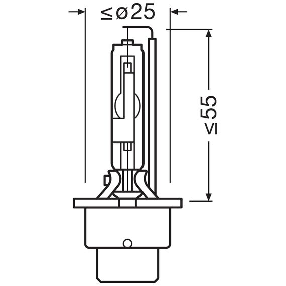 Osram XENARC NIGHT BREAKER 220, D4S, +220% mehr Helligkeit, Xenon-Scheinwerferlampe, 66440XN2, Faltschachtel (1 Lampe)