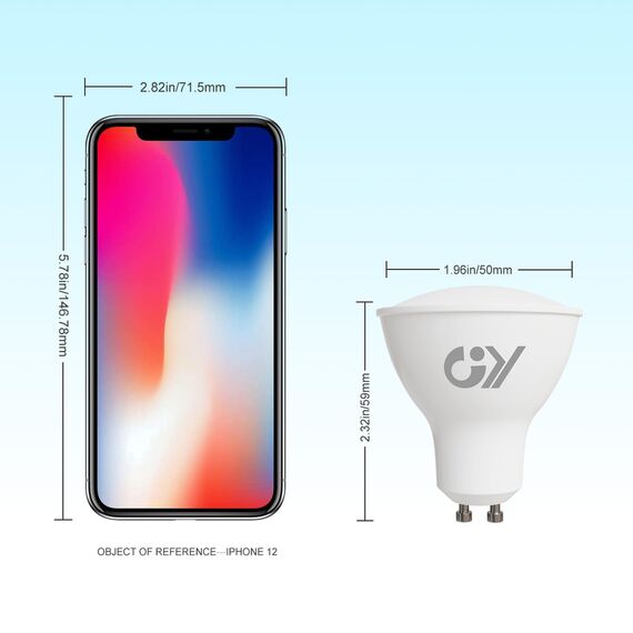 GY GU10 LED Kaltweiss Lampe,10W 6500K 1100 Lumen Kaltweiß Glühbirnen,Ersetzt 100W Leuchtmittel,Abstrahlwinkel 120° Reflektorlampen,Nicht Dimmbar Led Birnen,6 stück(1er Pack) [Energieklasse E]