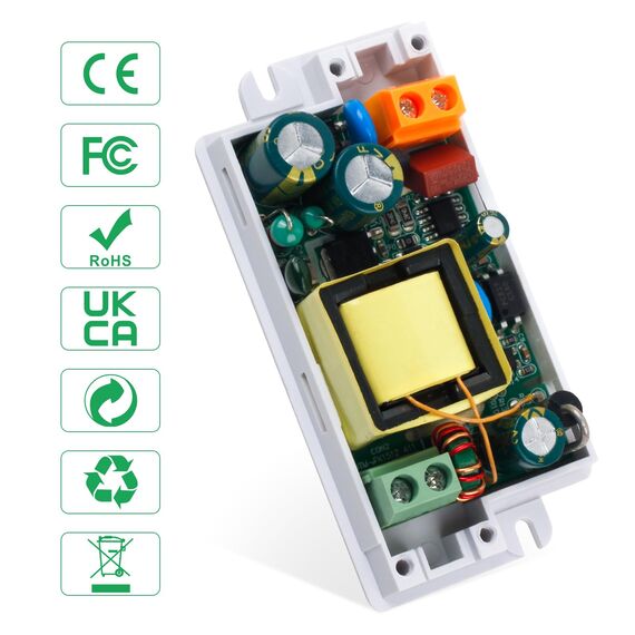 REYLAX LED Trafo 24V 30W 1.25A, LED Netzteil Trafo 230V auf 24V Transformator AC zu DC Schalt Niedervolttrafo, Konstantspannungs Driver für Beleuchtungen, Nicht Dimmbar