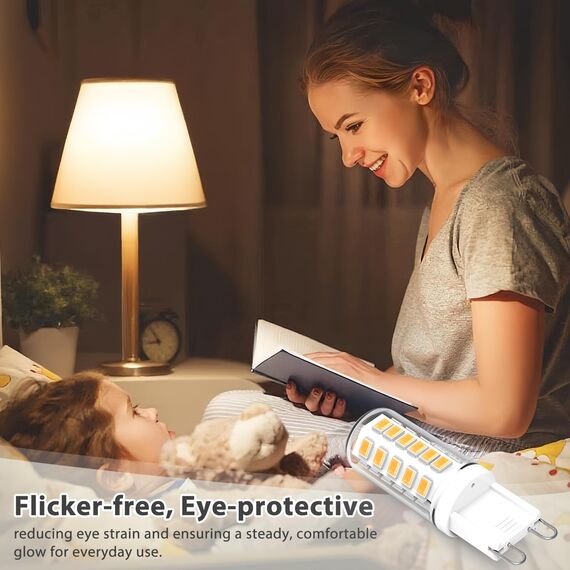 Eco.Luma G9 LED Lampen Warmweiß 2700K, LED Leuchtmittel 3W Ersatz Für Halogenlampe 40W 50W, AC 230V Mini Glühlampe, Kein Flackern 500LM, Nicht Dimmbar 10er Pack