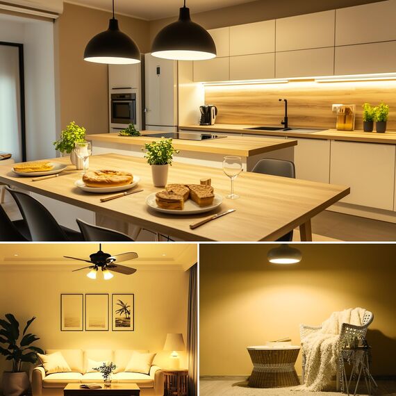 Linkind Dimmbare E27 LED Lampe 9W, ersetzt 60 Watt, A60 Edison 2700K Warmweiß Led Lampen E27, 806Lm mit 220° Abstrahlwinkel, ERP, 6 Stück