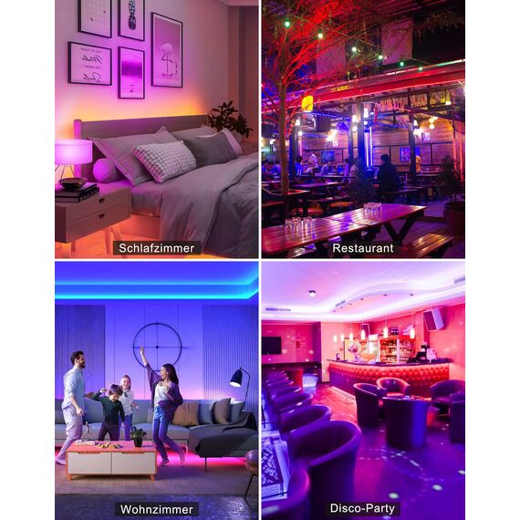 REYLAX Farbige Leuchtmittel LED RGBW Lampe E27 10W, Warmweiß 3000K Dimmbare Edison Glühbirne Lampen Dual Memory 12 Farben LED Birnen, Kabellos Fernbedienung inklusive, für Bar KTV Party Dec