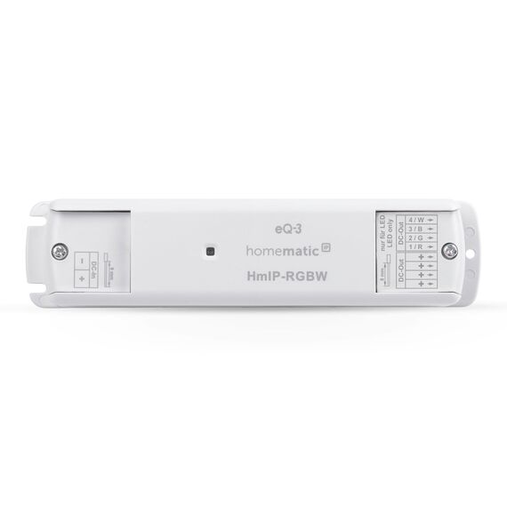 Homematic IP Smart Home LED Controller – RGBW, indirekte Beleuchtung, steuert Lightstrips. LED-Strips per App, Google Assistant und Alexa, 157662A0