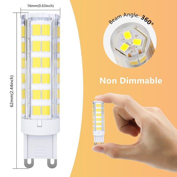 TASMOR 7W G9 LED Lampen, G9 6500K