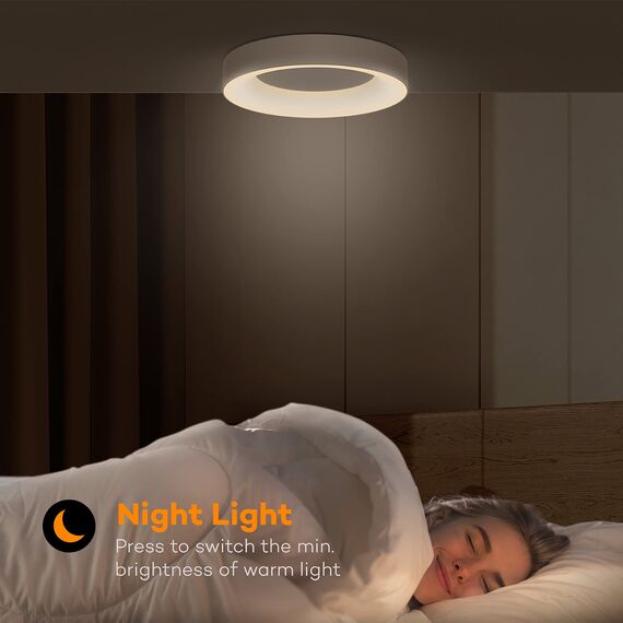 Matane LED Deckenleuchte RGB Farbwechsel, Deckenlampe Dimmbar mit Fernbedienung, 36W Lampen 3000K-6500K für Jugendzimmer Wohnzimmer Schlafzimmer Kinderzimmer Badezimmer Küche Rund 40cm