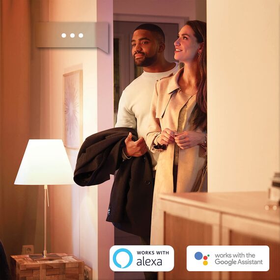 Philips Hue White E14 Kerze Einzelpack 470lm, dimmbar, warmweißes Licht, steuerbar via App, kompatibel mit Amazon Alexa (Echo, Echo Dot), 1er Pack