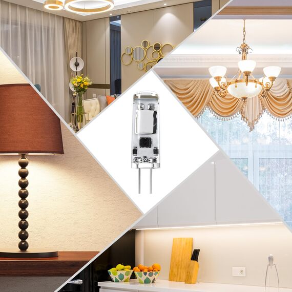 I-SHUNFA G4 LED Lampen, 0.6W LED Birnen, 12V, 70LM, Warmweiß 3000K Ersatz für 6-10W Halogenlampen, G4 Stiftsockellampe Nicht Dimmbar, Mini Glühlampe, 6er Pack