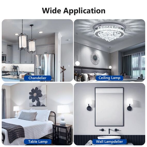 TASMOR G9 LED-Glühbirnen 8W, Cool White 6500K, entspricht 80W Halogen-Glühbirnen, kein Flimmern, nicht dimmbar, energiesparende LED-Glühbirnen, 5er Pack