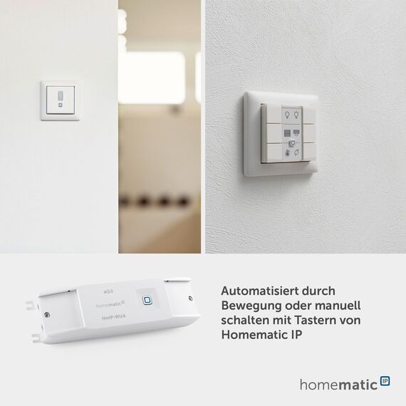 Homematic IP Smart Home Universal Schaltaktor – 0-10 V, Unterputz, Beleuchtung dimmen, Belüftung schalten, Licht schalten, 154761A0, Weiß