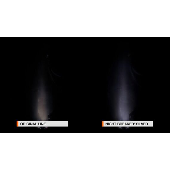 Osram Night Breaker Silver H7, +100% mehr Helligkeit, Halogen-Scheinwerferlampe, 64210NBS-HCB, 12V Pkw, Duo Box (2 Lampen)