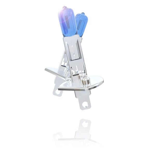 LIGHTWORLD24 Auto Lampe H1 Motorrad Birne Halogen Scheinwerferlampe Abblendlicht Glühbirne P14.5s Sockel 12V 55 Watt Xenon Optik 2 Stück