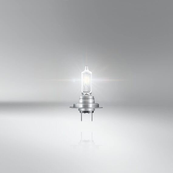 Osram Night Breaker Silver H7, +100% mehr Helligkeit, Halogen-Scheinwerferlampe, 64210NBS, 12V Pkw, Faltschachtel (1 Lampe)