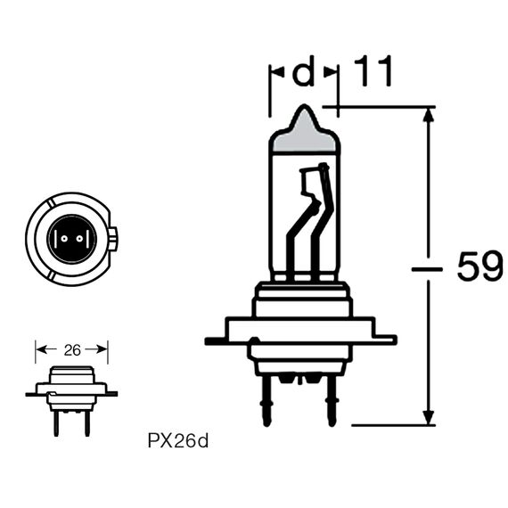 LIGHTWORLD24 H7 Lampe Auto Birnen Xenon Optik Blue White PX26d Abblendlicht H7 12v 55w Glühlampe Ultra weisses Autolicht