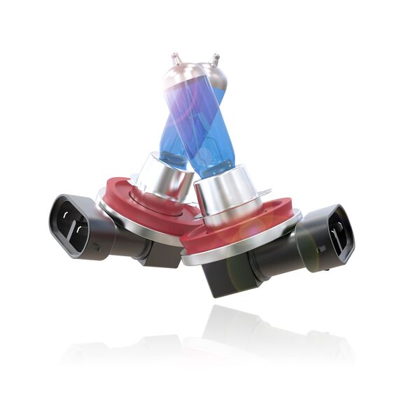 LIGHTWORLD24 Halogen Auto Lampen H11 12V 55W PGJ9-2 6000K Kalt Weiß Xenon Optik Ultra White Look Birnen Lampe Abblendlicht Nebelscheinwerfer Fernlicht Kurvenlicht Zulassung E-Prüfzeichen