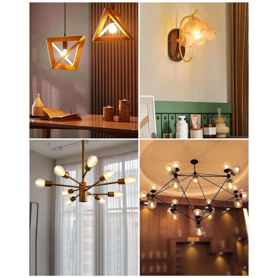 BRIMAX 10 Stück Dimmbare E27 LED Glühbirnen, Warmweiß 2700K, Energiesparend 4 Watt 400 Lumen, G45 Mini Leuchtmittel, AC220-240V Glas Edison Lampen für Vermietung, häusliche und gewerbliche Beleuchtung