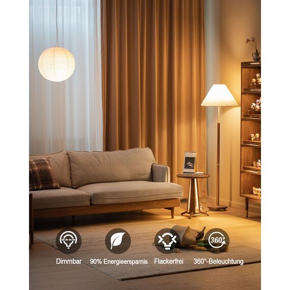 BRIMAX Dimmbare E27 LED Glühbirnen, G45 Kleine Leuchtmittel, Energiesparend 6 Watt 600 Lumen, Warmweiss 2700K, AC220-240V Glas Edison Lampen für Dekoration und Beleuchtung, 4 Stück