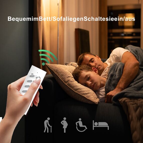 UCOMEN Funksteckdosen mit Fernbedienung, 16A 3680W Programmierbare Steckdosen, 30M Reichweite, Weiß