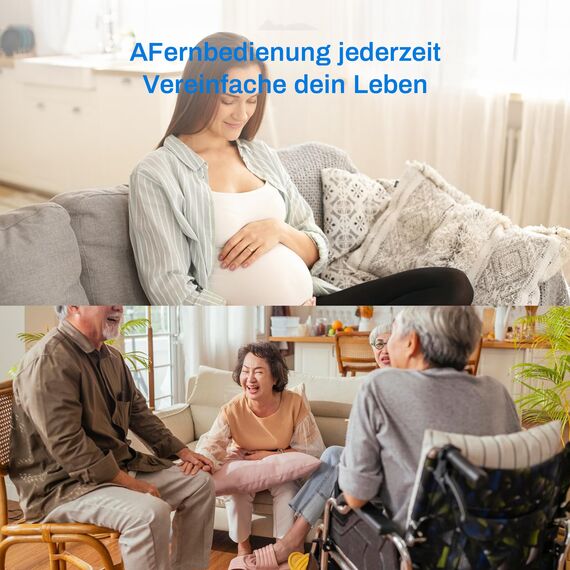 Funksteckdosen mit Fernbedienung,TÜV-zertifiziert, 10A,2300W, Reichweite 30m, Funkschalter Set Selbstlern-Funktion für Lampen, Ventilatoren, 5er Steckdosen