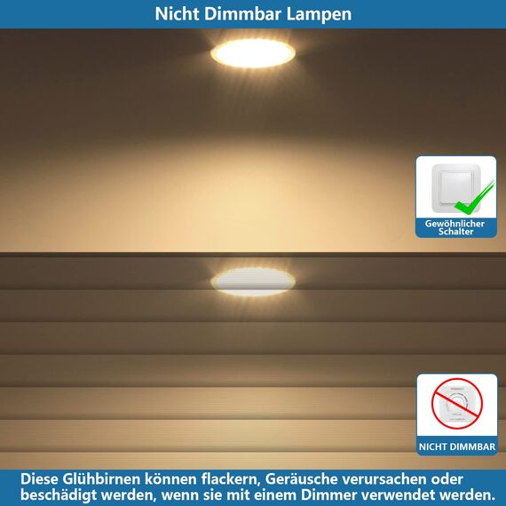 HiBay 10er LED Leuchtmittel 12V GU5.3 Lampen Warmweiß 3000K 4W (ersetzt 35W) 400lm MR16 LED Birne 12V AC/DC LED Spot