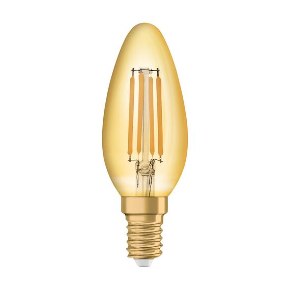 Osram LED-Lampen, Vintage-Edition, 35 Watts Ersatz, E14, B-shape, 2400 Kelvin, Warm Comfort Light, Klares Glas, single Pack