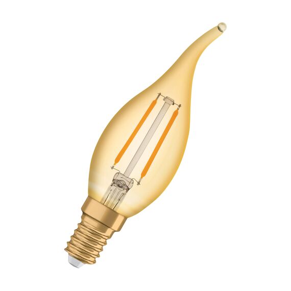 Osram LED-Lampen, Vintage-Edition, 22 Watts Ersatz, E14, B-shape, 2400 Kelvin, Warm Comfort Light, Klares Glas, single Pack