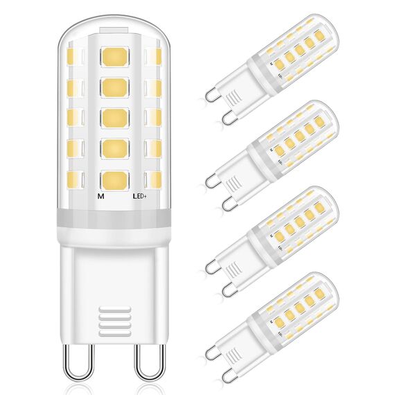 Eco.Luma G9 LED Lampen Neutralweiß 5W Ersatz 28W 33W 40W Halogenlampen 420LM, 4000K G9 LED Leuchtmittel Birnen, Kein Flackern, Nicht Dimmbar, AC 220-240V 4er Pack