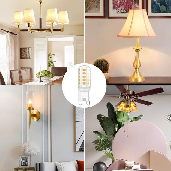 Eco.Luma G9 LED Lampen Warmweiß 5W, Ersatz 40W Halogenlampen 420LM, 3000K G9 LED Leuchtmittel Birnen, Kein Flackern, Nicht Dimmbar, RA83, AC 220-240V 10er Pack