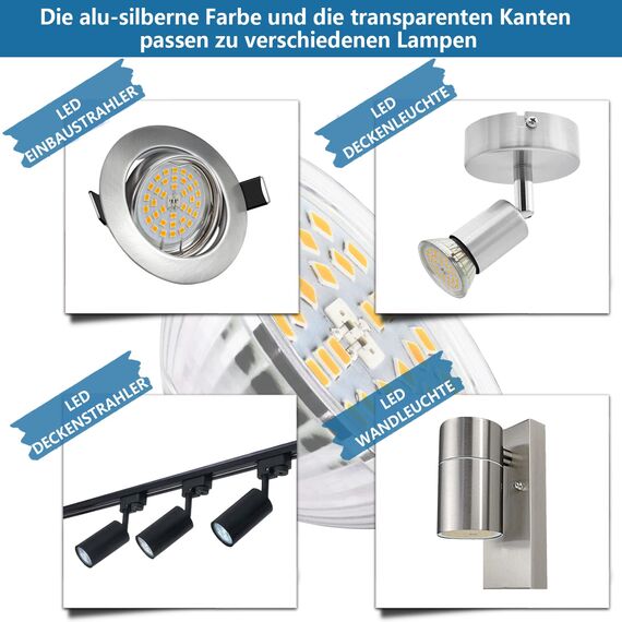 HiBay 10er LED Leuchtmittel 12V GU5.3 Lampen Warmweiß 3000K 4W (ersetzt 35W) 400lm MR16 LED Birne 12V AC/DC LED Spot