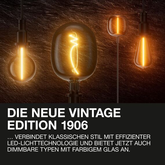 Osram LED-Lampen, Vintage-Edition, 22 Watts Ersatz, E14, B-shape, 2400 Kelvin, Warm Comfort Light, Klares Glas, single Pack