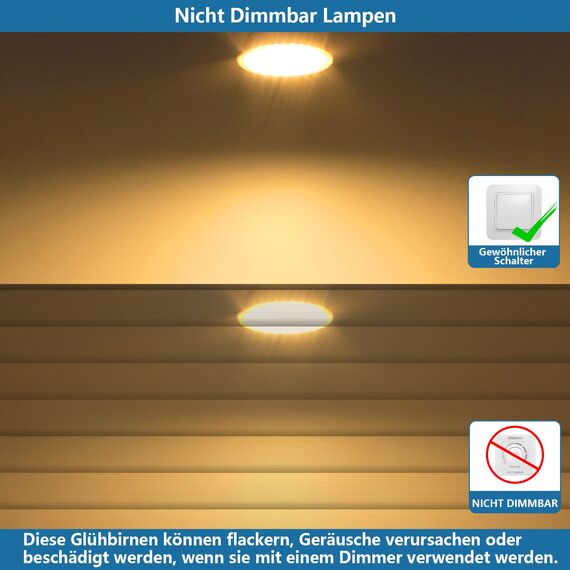 HiBay LED Leuchtmittel GU5.3 Lampe Warmweiß 2700K 4W (ersetzt 35W Halogenlampen) 400lm MR16 LED Birne 12V AC/DC Spot 10er Set