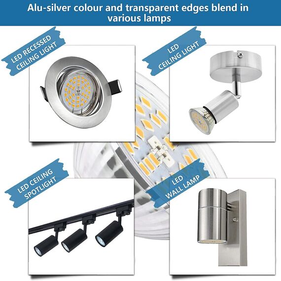 HiBay LED Spot GU5,3 Lampe Warmweiß 3000K 6er LED Leuchtmittel 4W (ersetzt 35W) 400lm MR16 Birne 12V AC/DC Glühbirne