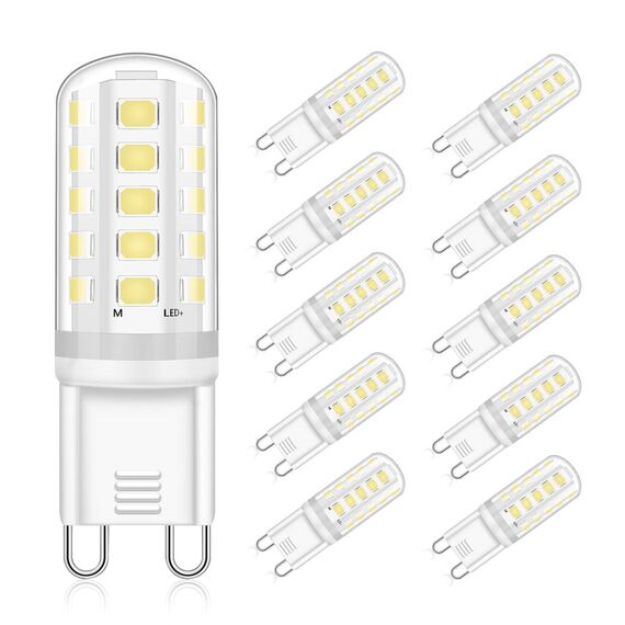 Eco.Luma G9 LED Lampen Kaltweiß 5W, Ersatz 40W Halogenlampen 420LM, 6000K G9 LED Leuchtmittel Birnen, Kein Flackern, Nicht Dimmbar, RA83, AC 220-240V 10er Pack