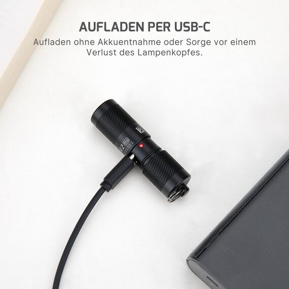 OLIGHT I1R II Pro EOS Mini LED Taschenlampe 180 Lumen Superhelle USB-Aufladbare Handlampe Schlüsselbund, IPX8 und 1,5m Fallschutz kleine Lampen für Outdoor Camping und Repaturen Schwarz