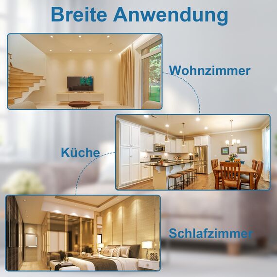 HiBay 10er LED Leuchtmittel 12V GU5.3 Lampen Warmweiß 3000K 4W (ersetzt 35W) 400lm MR16 LED Birne 12V AC/DC LED Spot